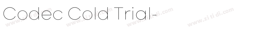 Codec Cold Trial字体转换
